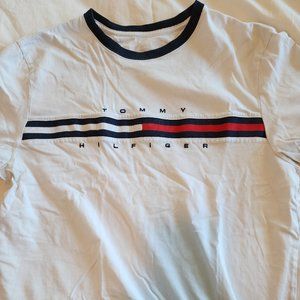 Tommy Hilfiger White Flag Logo T-Shirt Medium